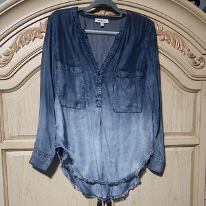 William Rast Blue Ombre Blouse